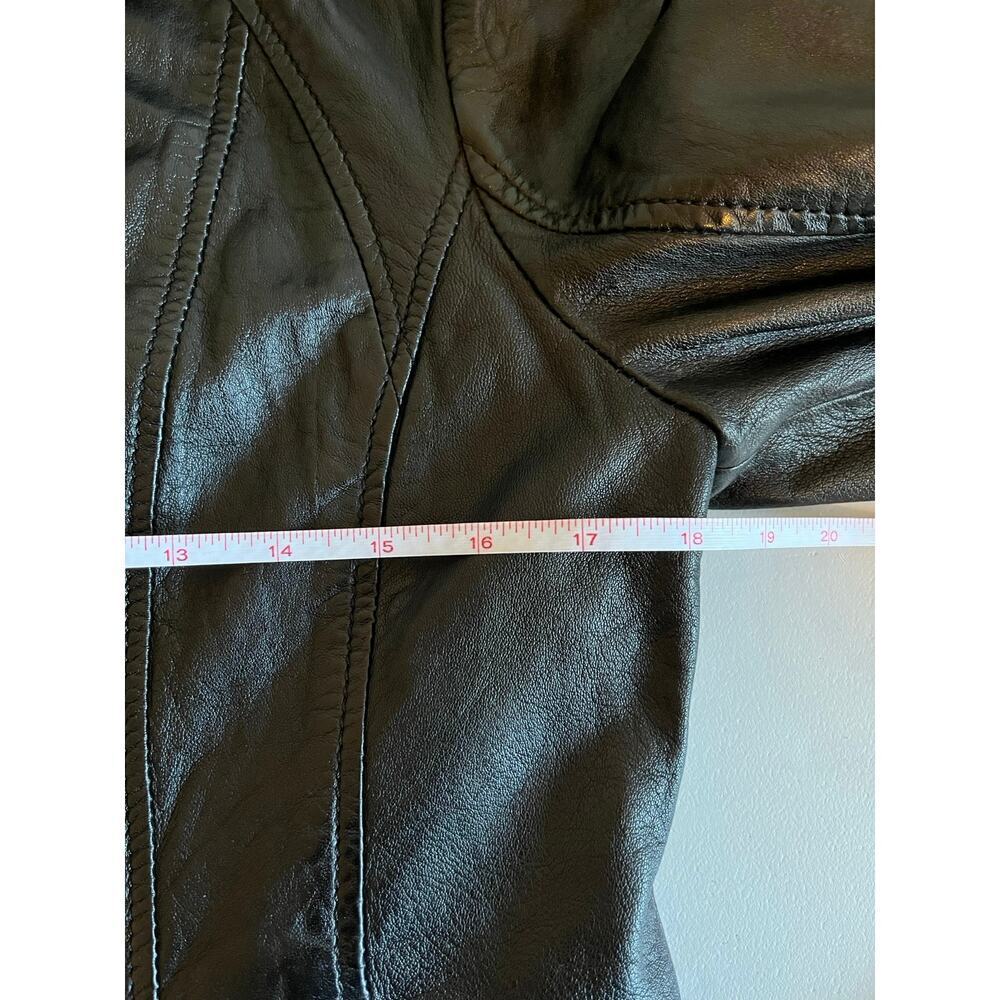 Mauritius Black Leather Jacket Medium Slim Fit NWT - Picture 8 of 13